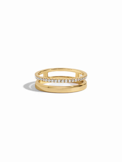 Double Sparkle Band Ring {Gold}
