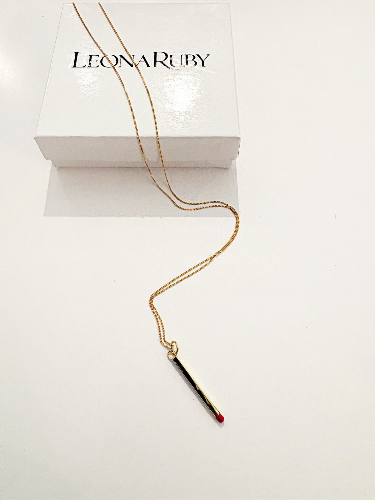 Nelle Matchstick on Gavin Necklace {Gold}