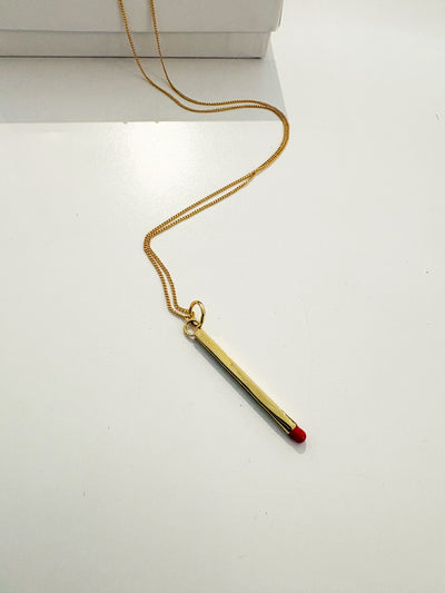 Nelle Matchstick on Gavin Necklace {Gold}