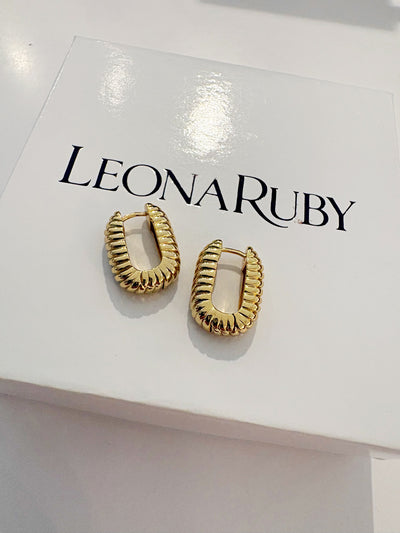 Elly French Rope Hoops {Gold}