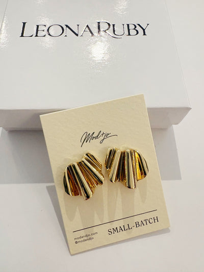 Mari Statement Stud Earring {Gold}