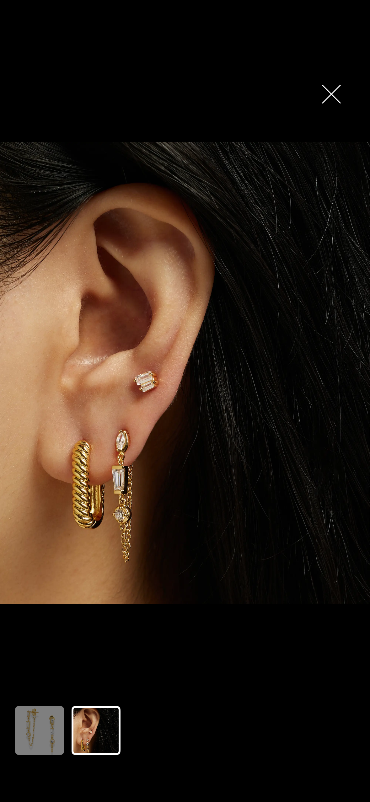 Lorelei Chain Stud Earrings {Gold}