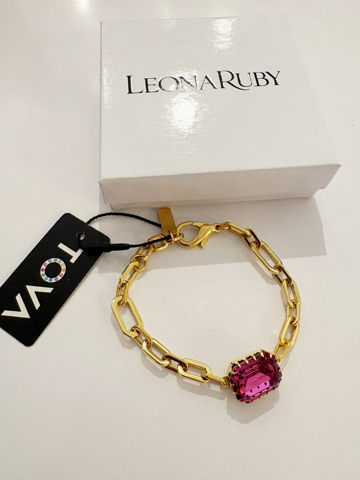 Dereka Bracelet {Gold/Dark Rose}