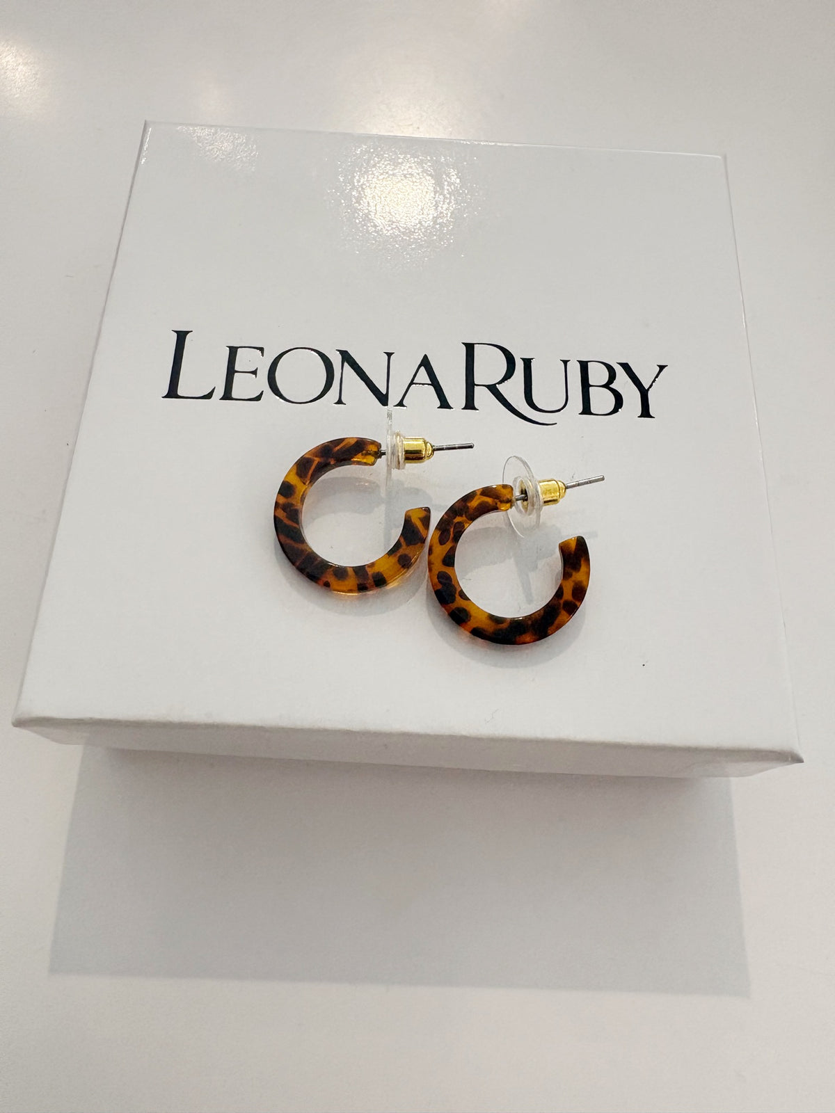 .75" Acrylic Post Hoop Earring