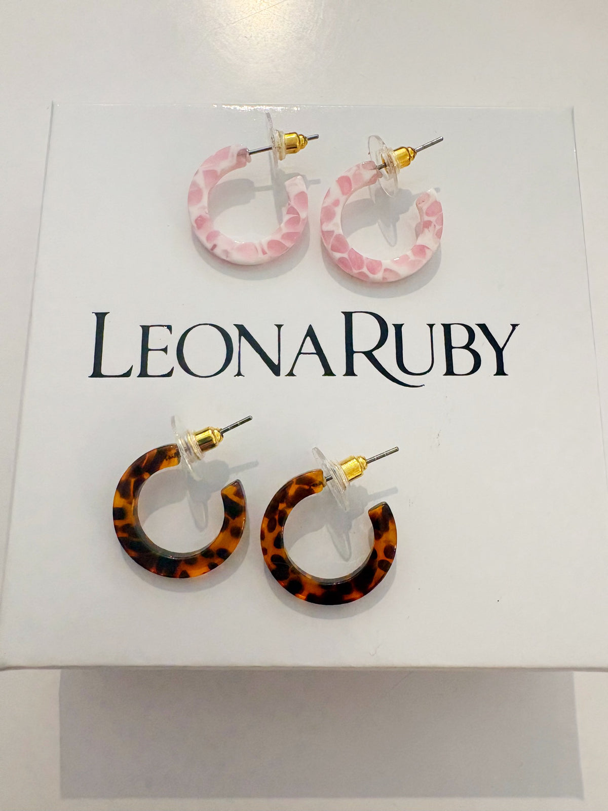 .75" Acrylic Post Hoop Earring