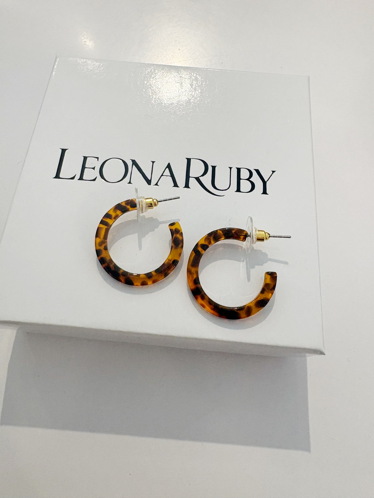 1" Acrylic Post Hoop Earring