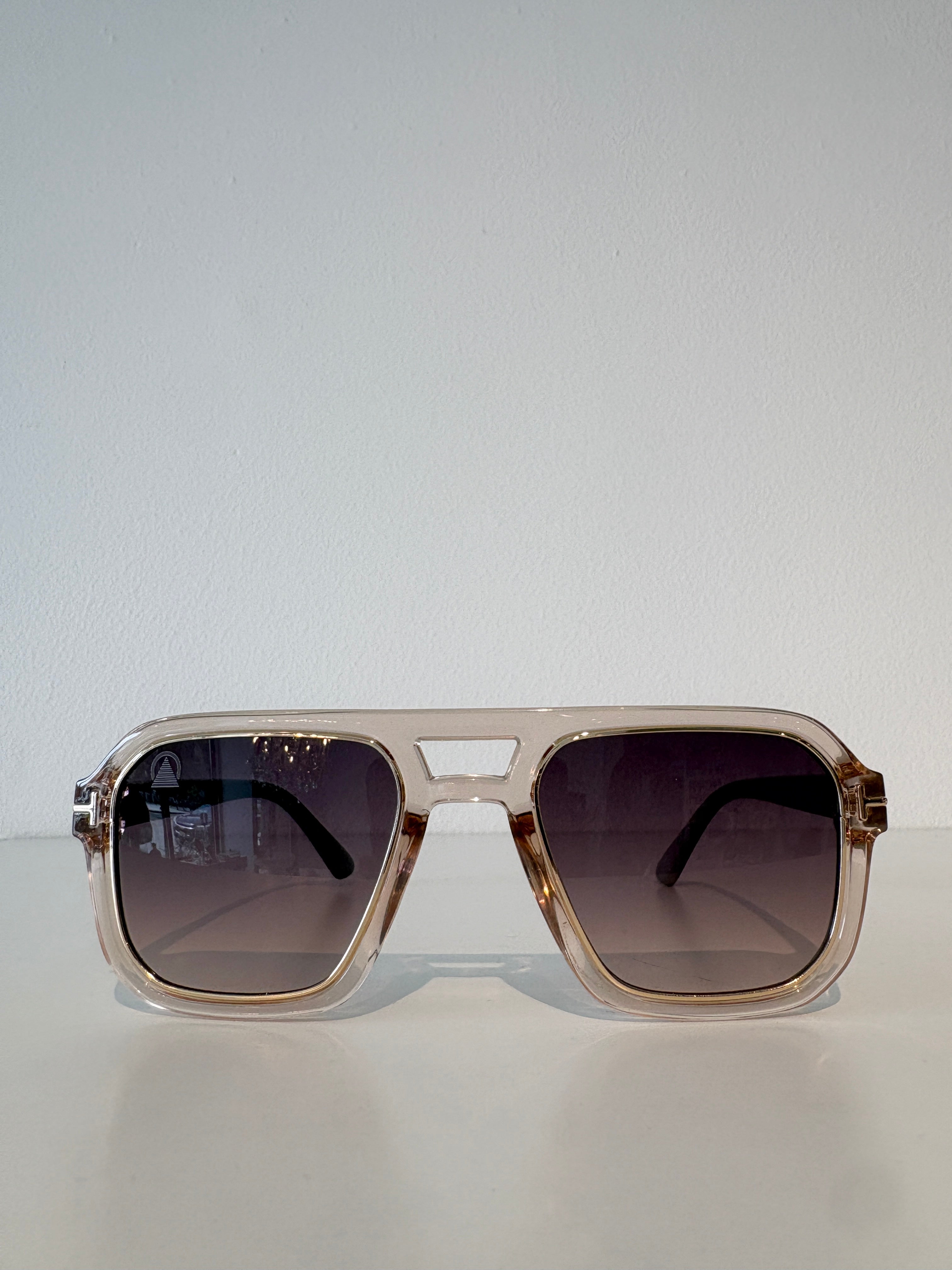 Sebastian Cho Small Square Aviators {Tea/Gradiant Brown}