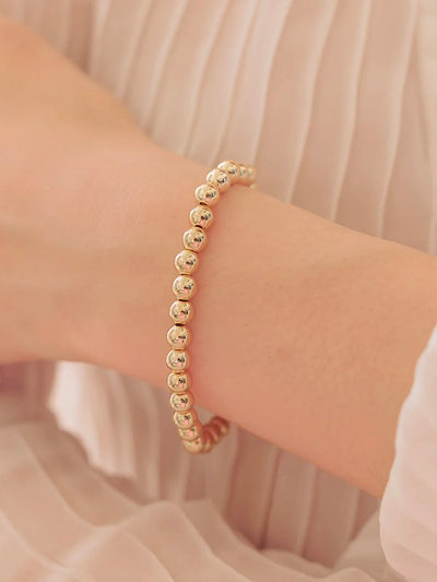 Large Beaded Bracelet {Gold}