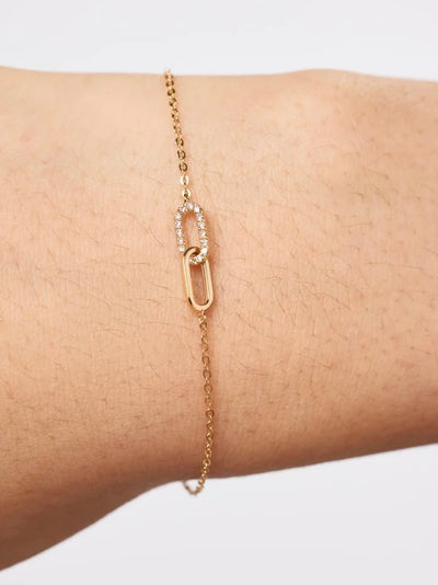 Diamond LInk Bracelet {10k}