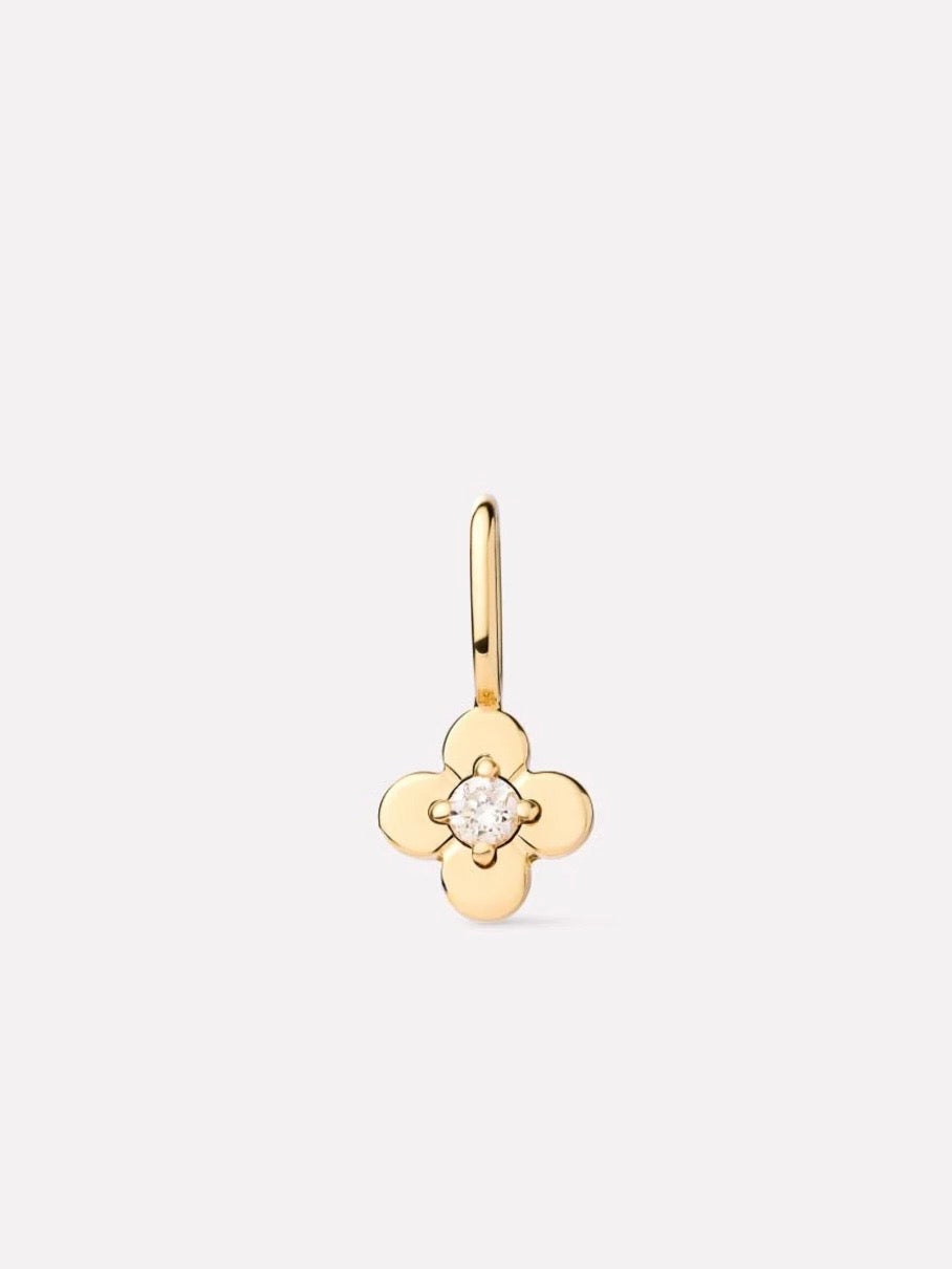 Mini Diamond Flower Charm {10kt}