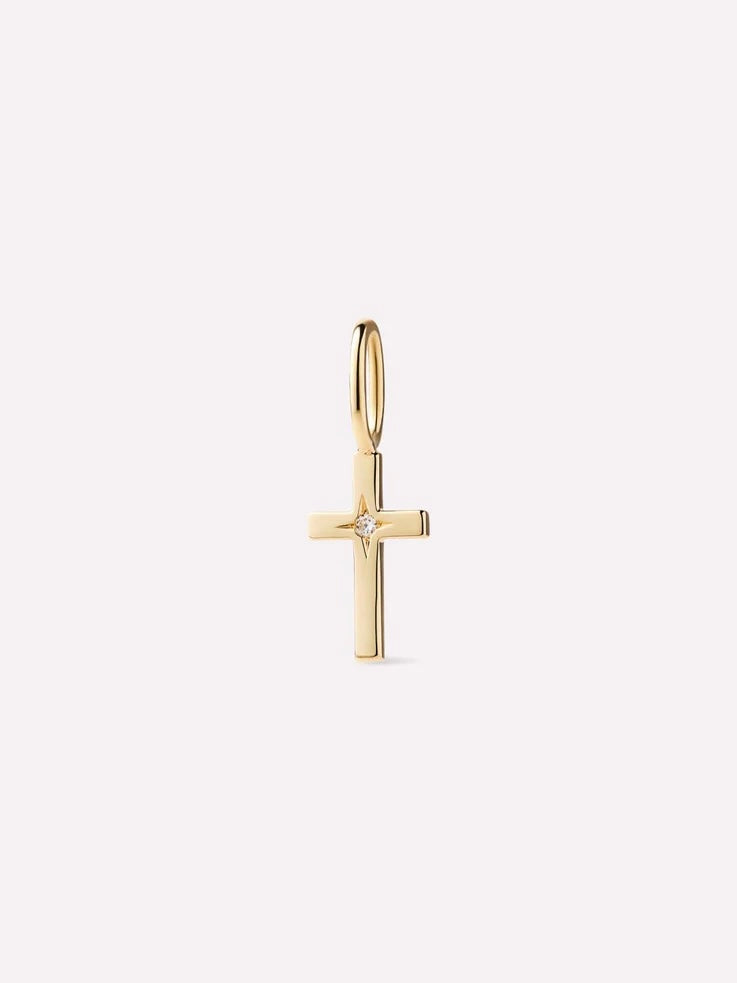 Diamond Cross Charm {10k}