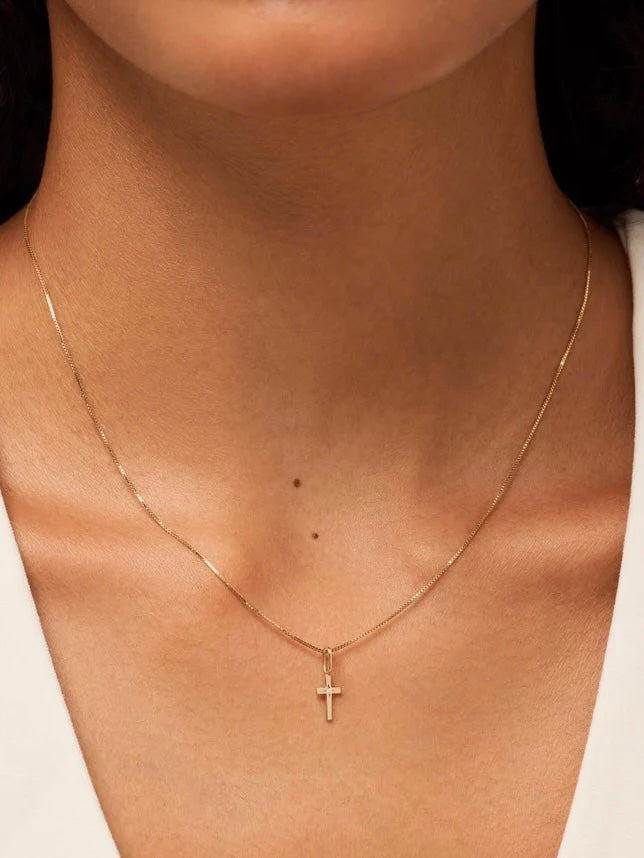 Diamond Cross Charm {10k}