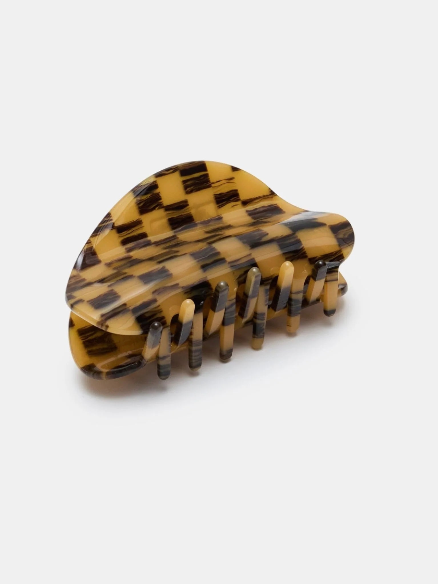 Checker Hair Claw Clip {Mocha}
