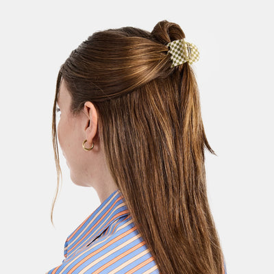 Midi Ursa Hair Claw {Olive Check}