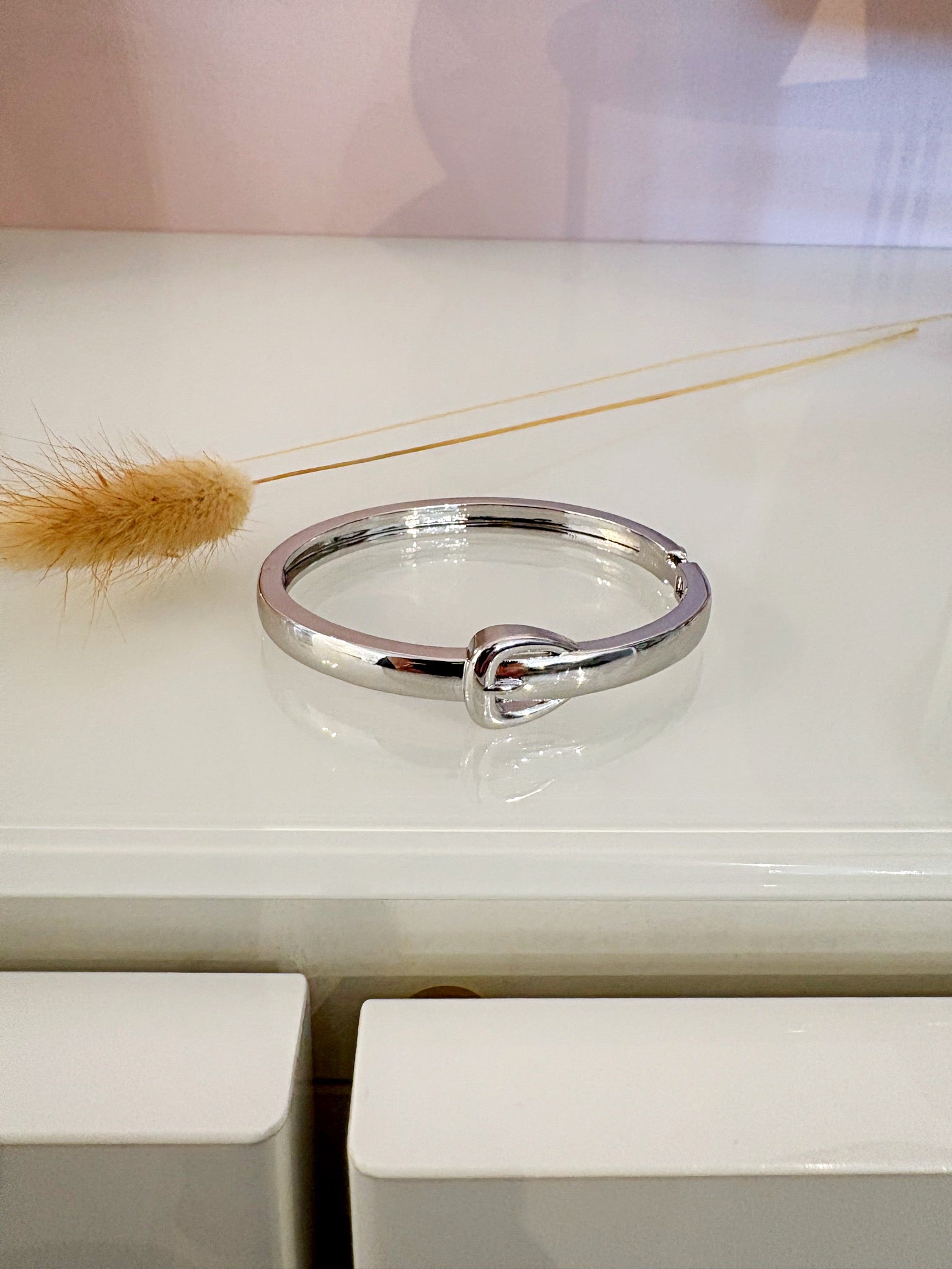 Belt Bangle {Silver}