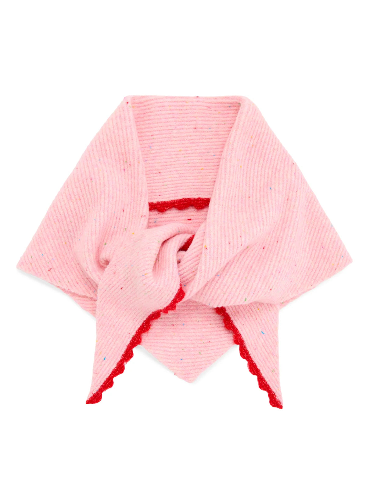 Kendra Triangle Knit Scarf {Blush}
