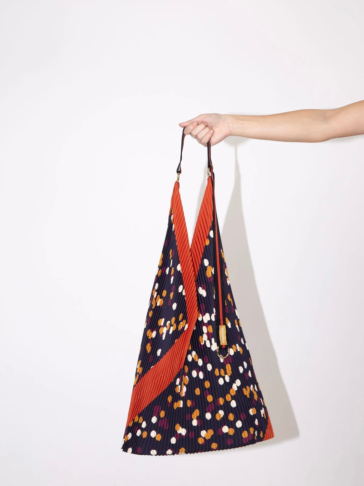 Valeria Pleated Y Bag {Rust/Black/Burgundy}