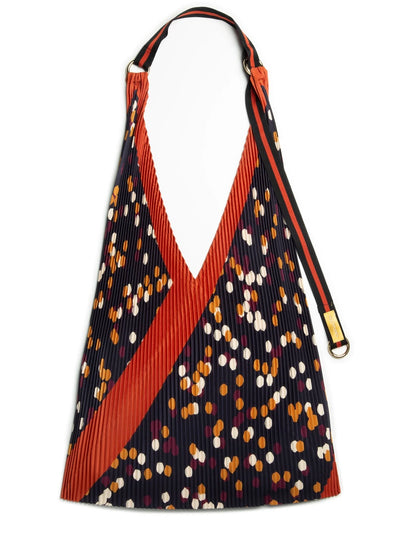 Valeria Pleated Y Bag {Rust/Black/Burgundy}