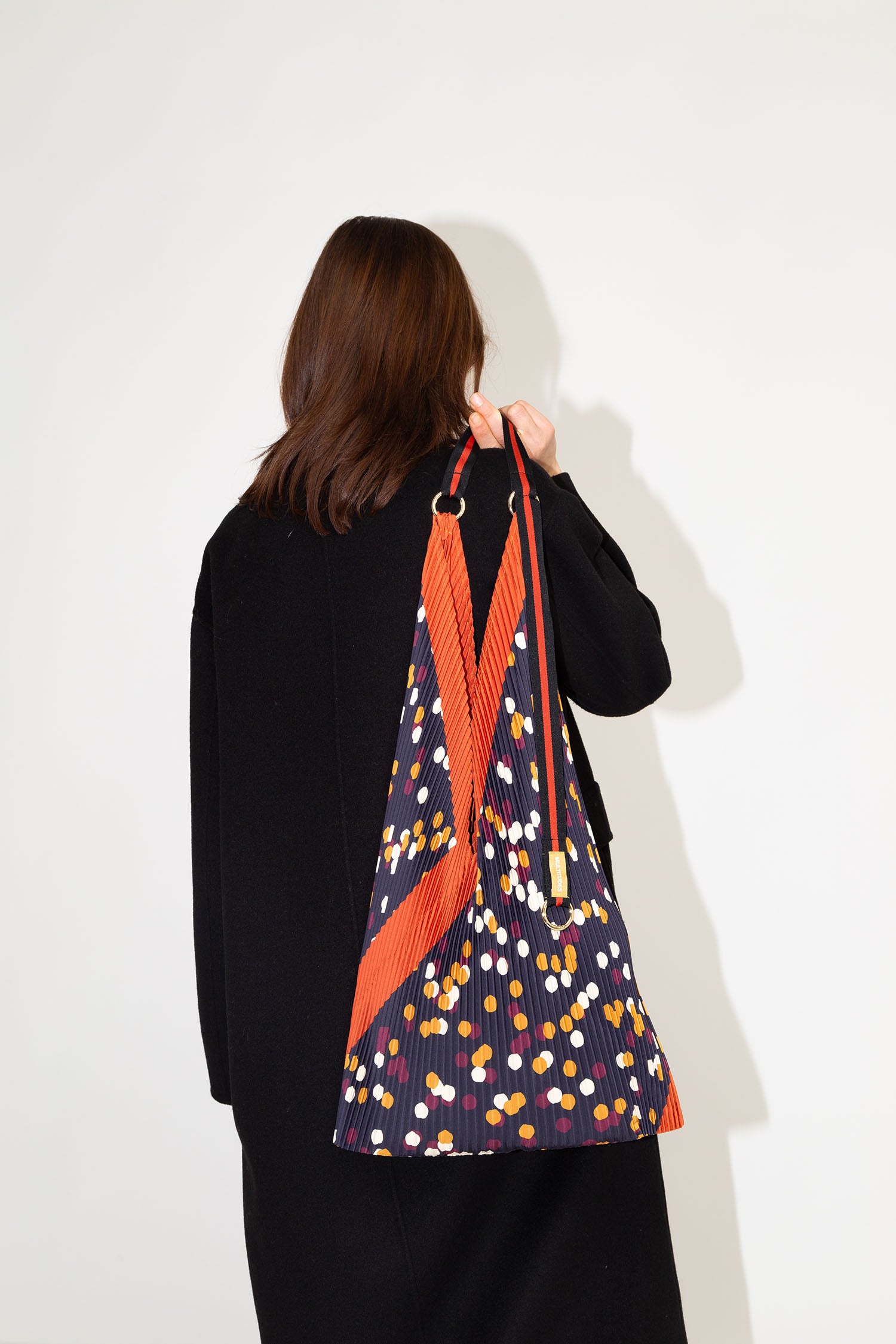 Valeria Pleated Y Bag {Rust/Black/Burgundy}