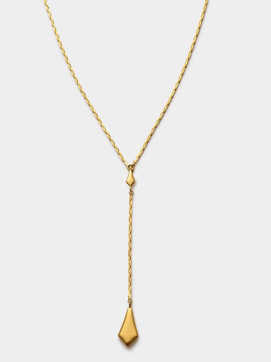 Harlequin Lariat Necklace {Gold}