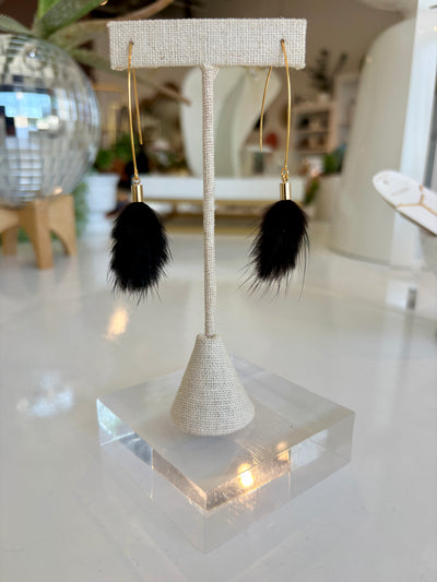 Fur Statement Earrings {Gold}