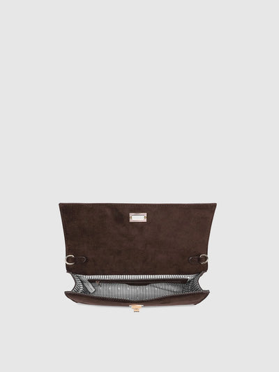 Delaney Clutch Crossbody {Suede Chocolate}