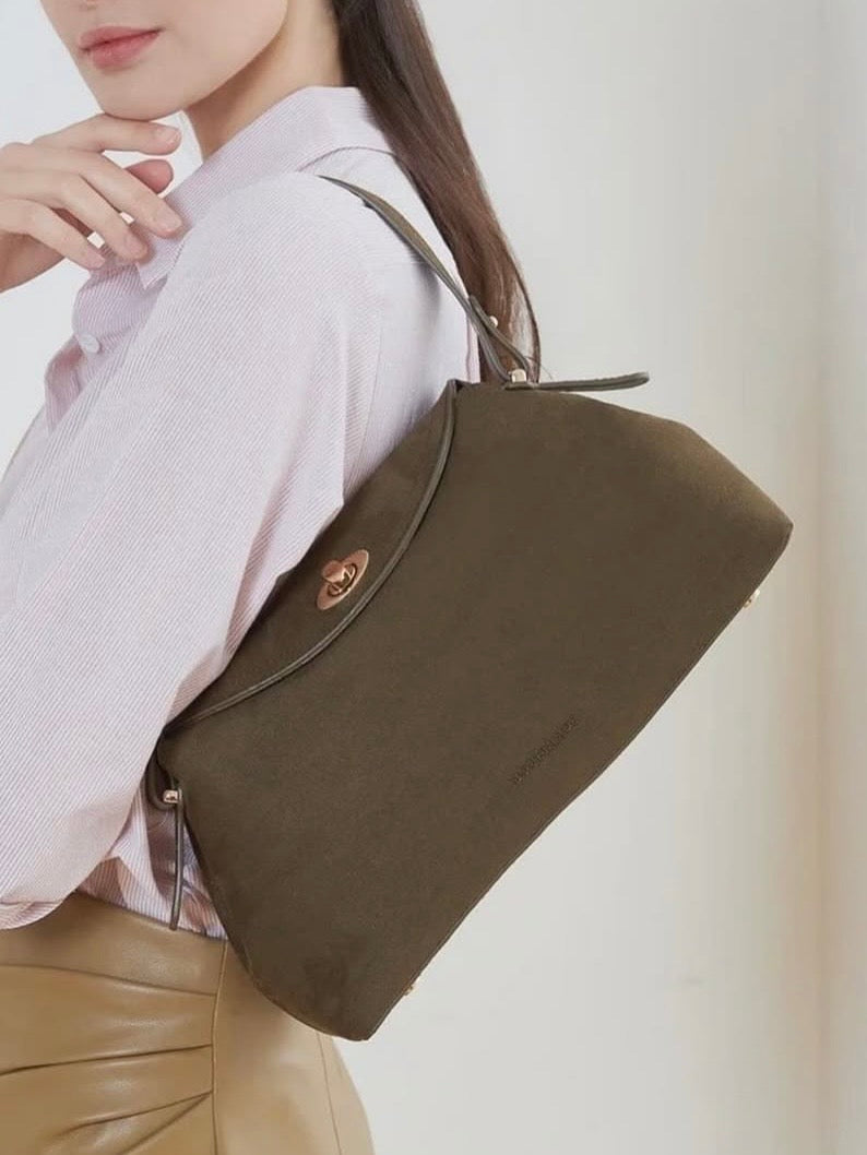 Nicole Handbag {Suede Olive}
