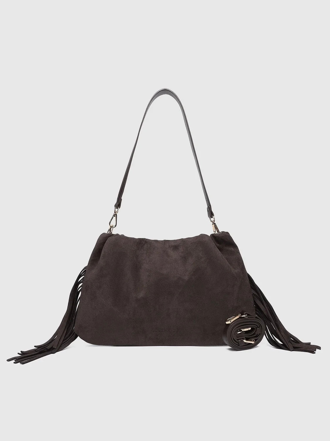 Reese Shoulder Bag {Suede Chocolate}