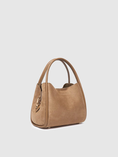 Steffie Suede Mini Tote Bag {Honey}