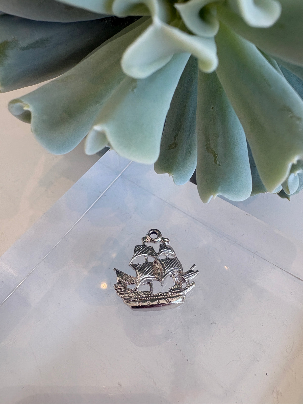 Ship Charm {Estate/Silver}