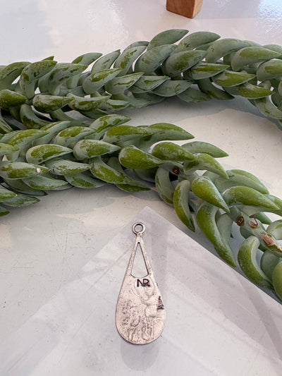 Native American Teardrop Charm {Silver/Estate}