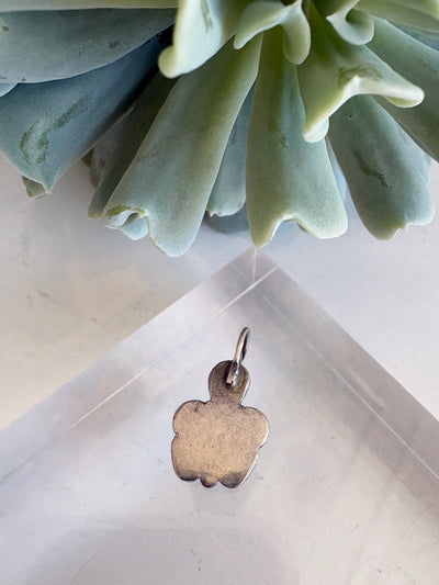 Turquoise and Coral Charm {Estate/Silver}