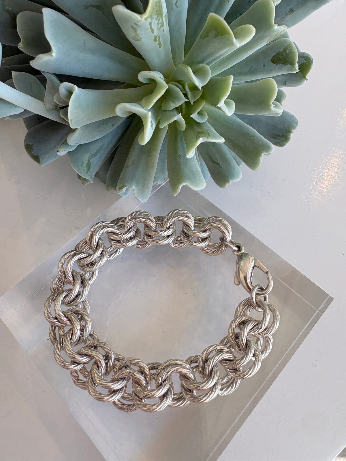 Double Link Chain Bracelet {Silver/Estate}