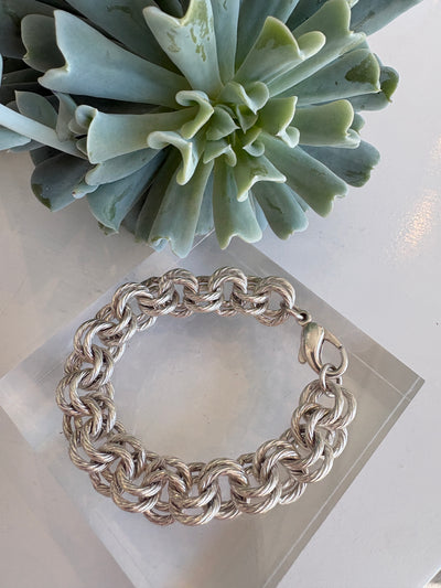 Double Link Chain Bracelet {Silver/Estate}