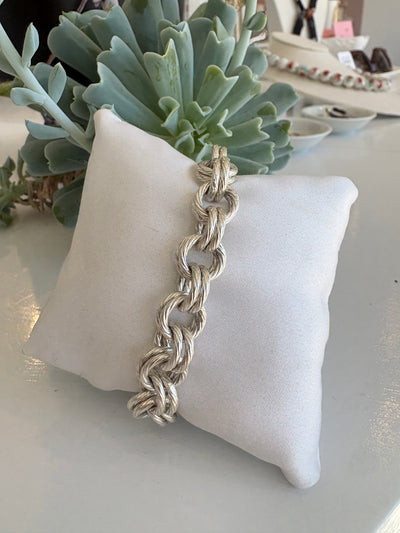 Double Link Chain Bracelet {Silver/Estate}
