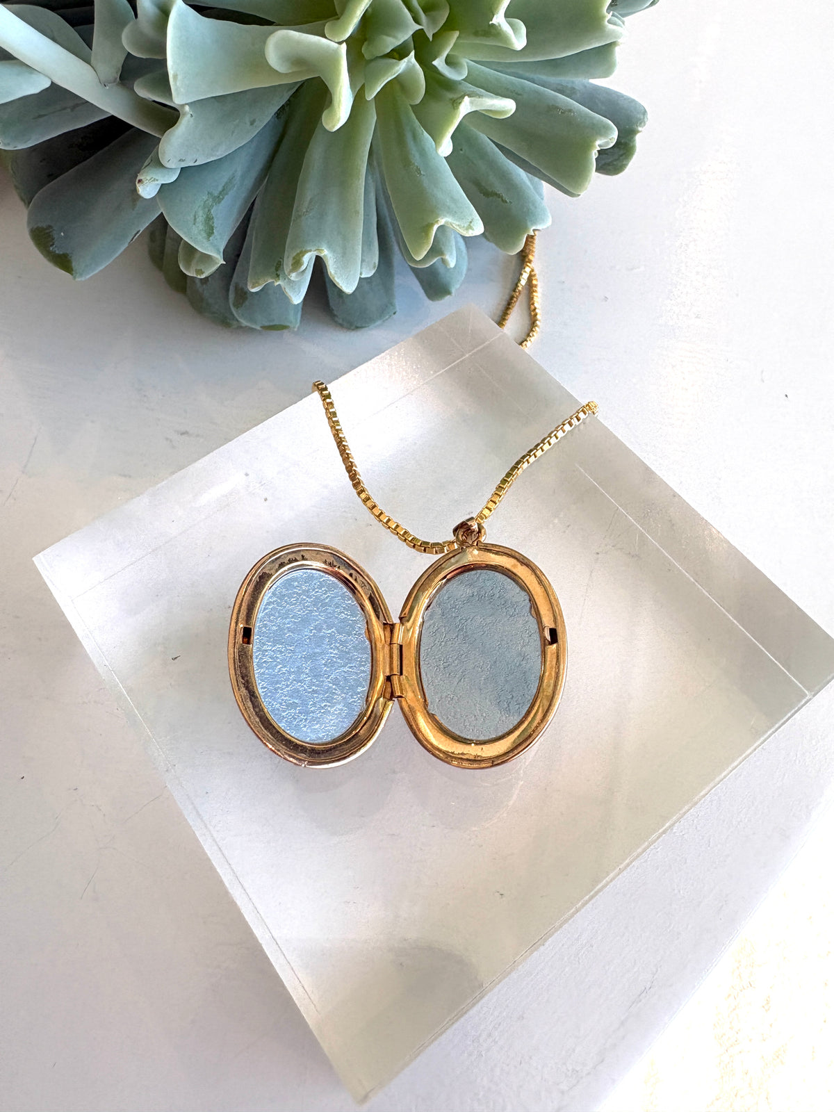 Large Oval Locket {Gold/Estate}
