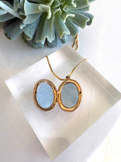 Large Oval Locket {Gold/Estate}