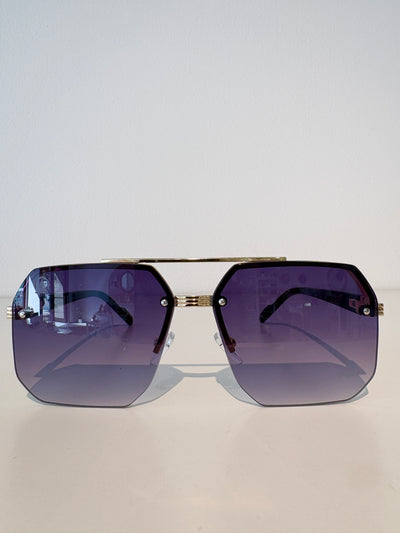 Sebastian Cho Rimless Sunglasses {Purple Gradient/Gold}