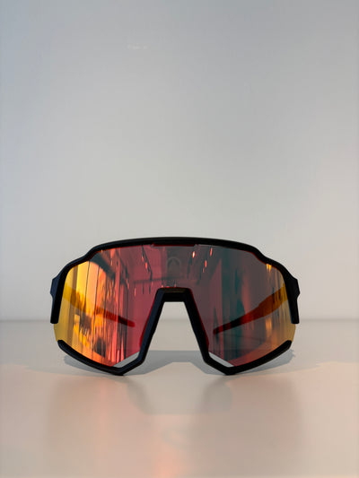 Sebastian Cho Sport Shield Sunglasses {Black/Sunset}