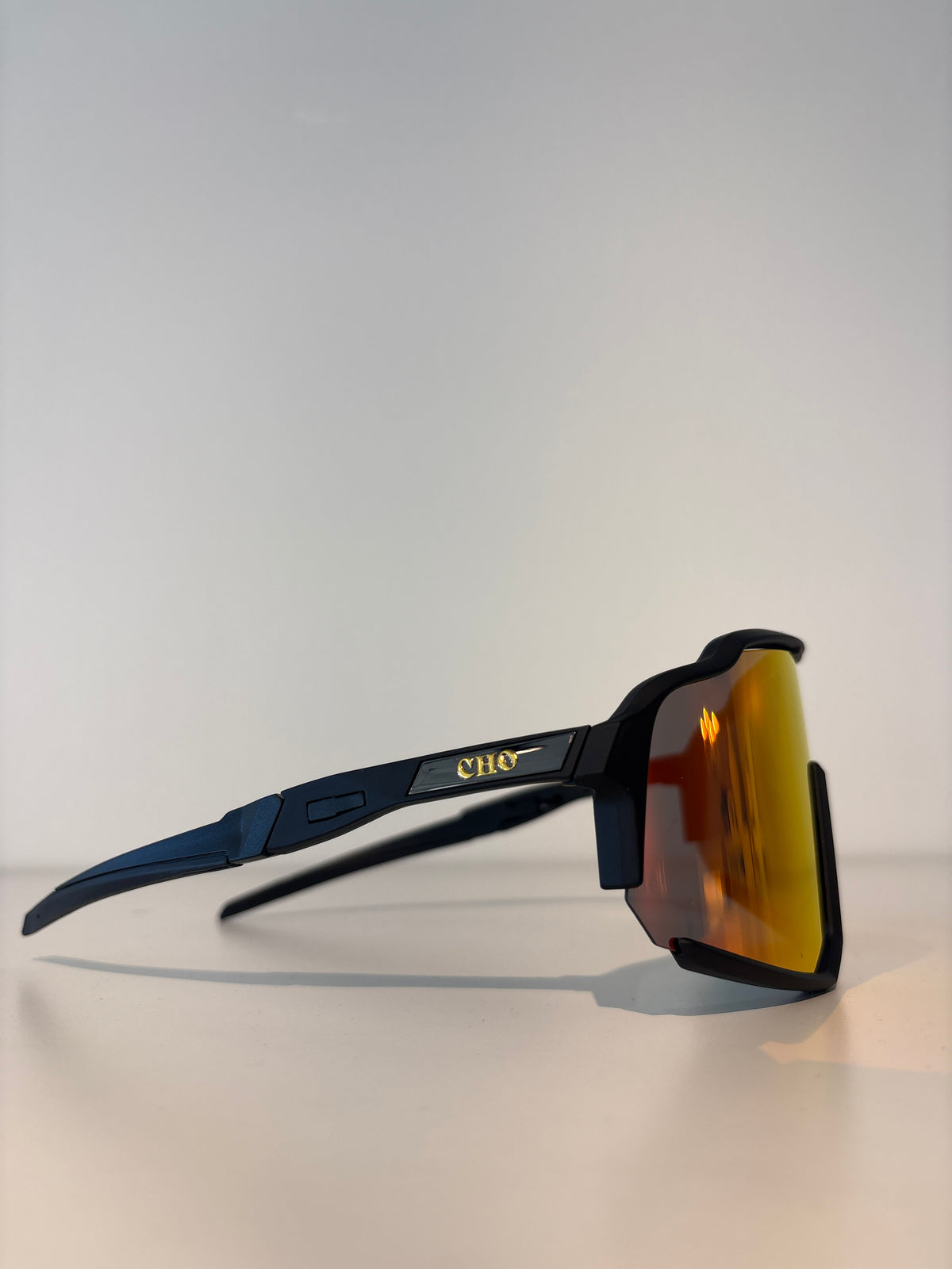 Sebastian Cho Sport Shield Sunglasses {Black/Sunset}