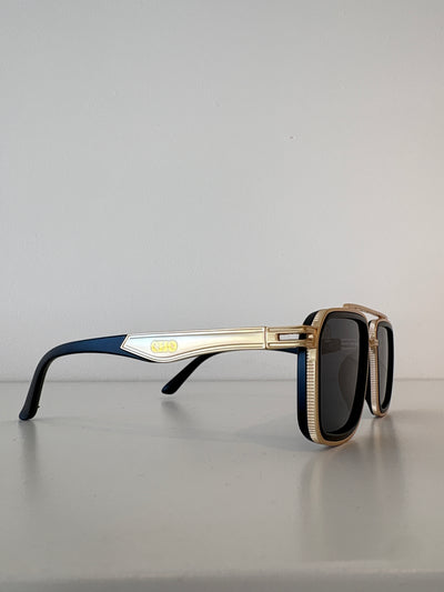 Sebastian Cho Square Luxe Aviators {Black/Gold}