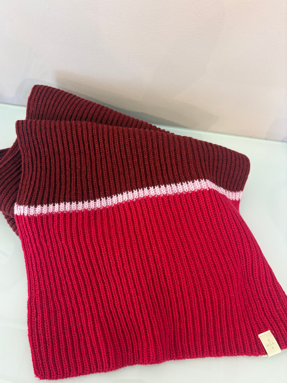 Montauk Colorblock Scarf {Raspberry Pink}
