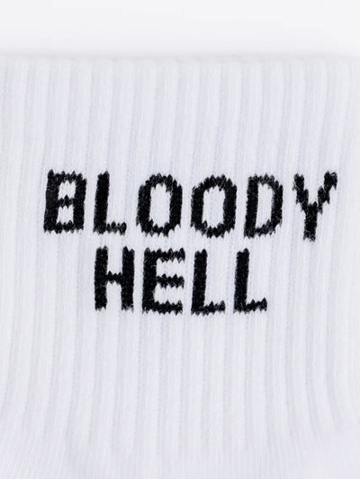 Bloody Hell Quarter Crew Socks {White}