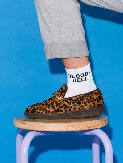 Bloody Hell Quarter Crew Socks {White}