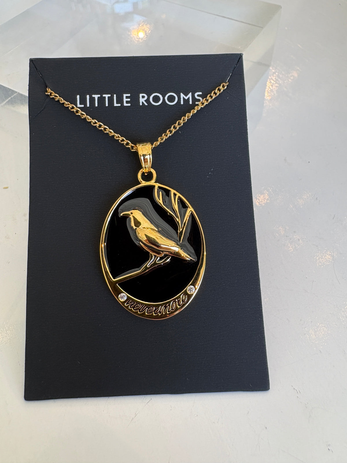Nevermore Medallion Necklace {Gold}
