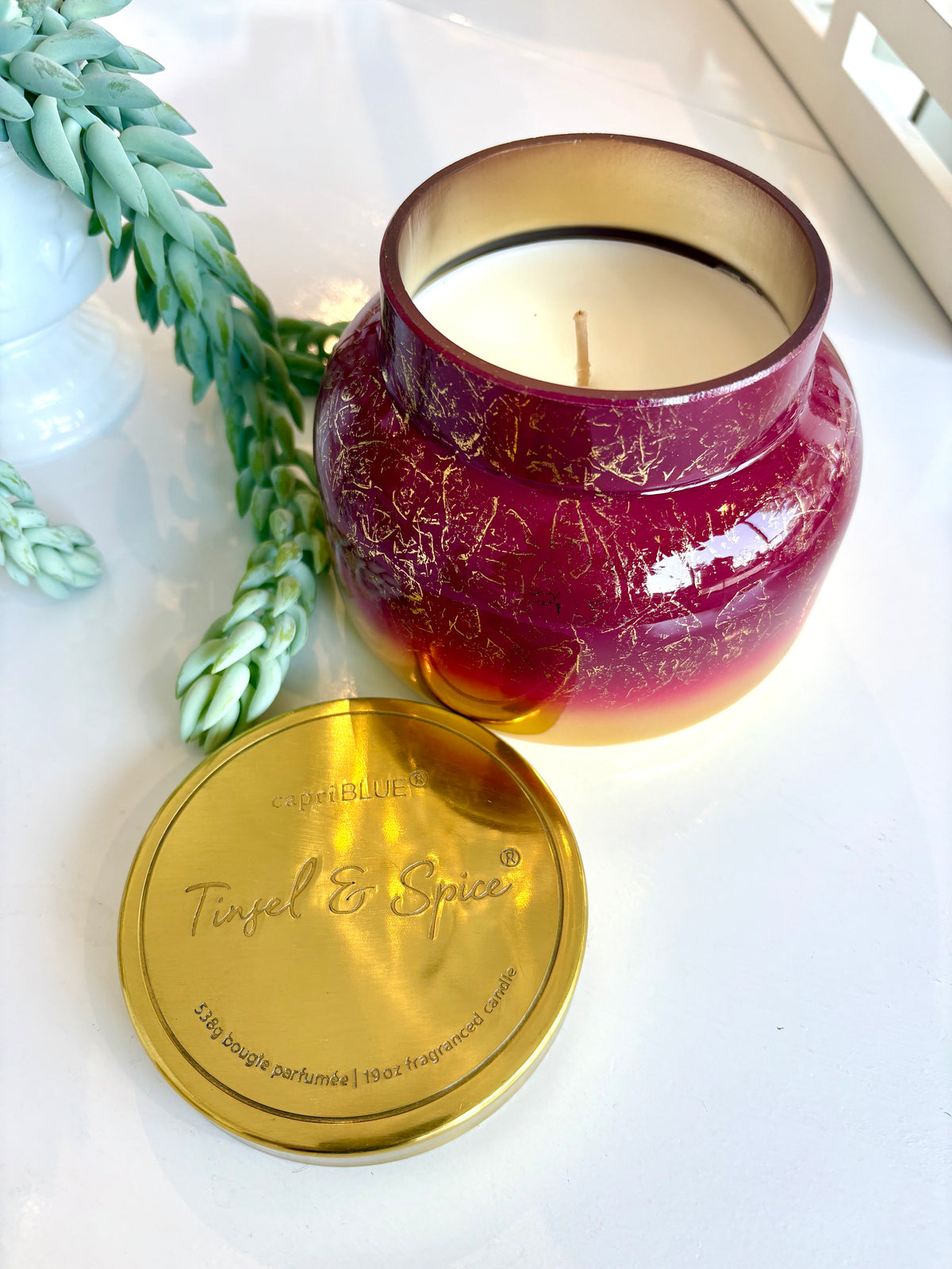 Glimmer Signature Jar Candle {Tinsel and Spice/19oz.}