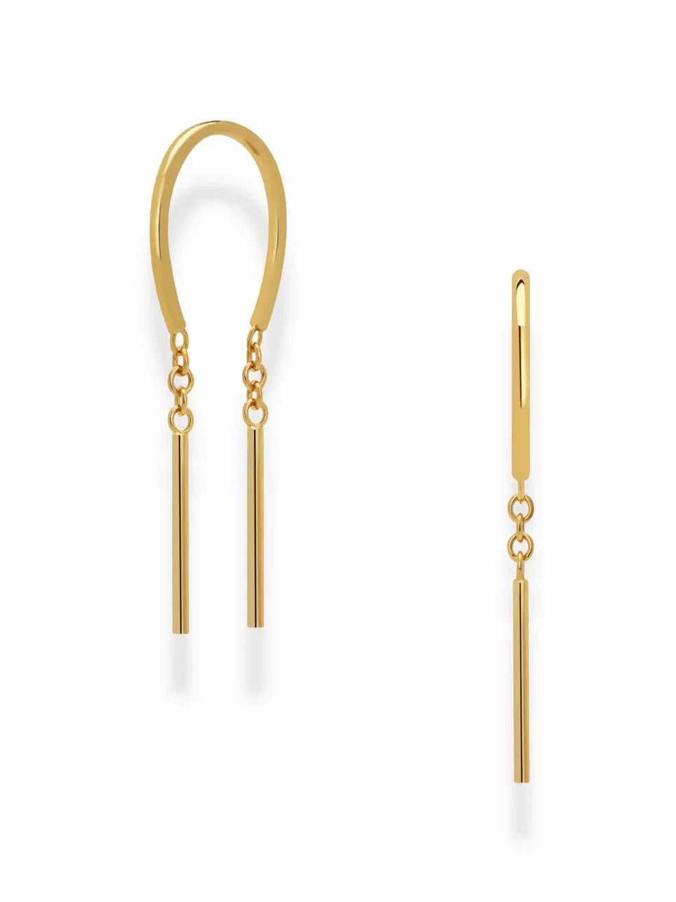 Mila Smooth Threader Earrings {Gold}
