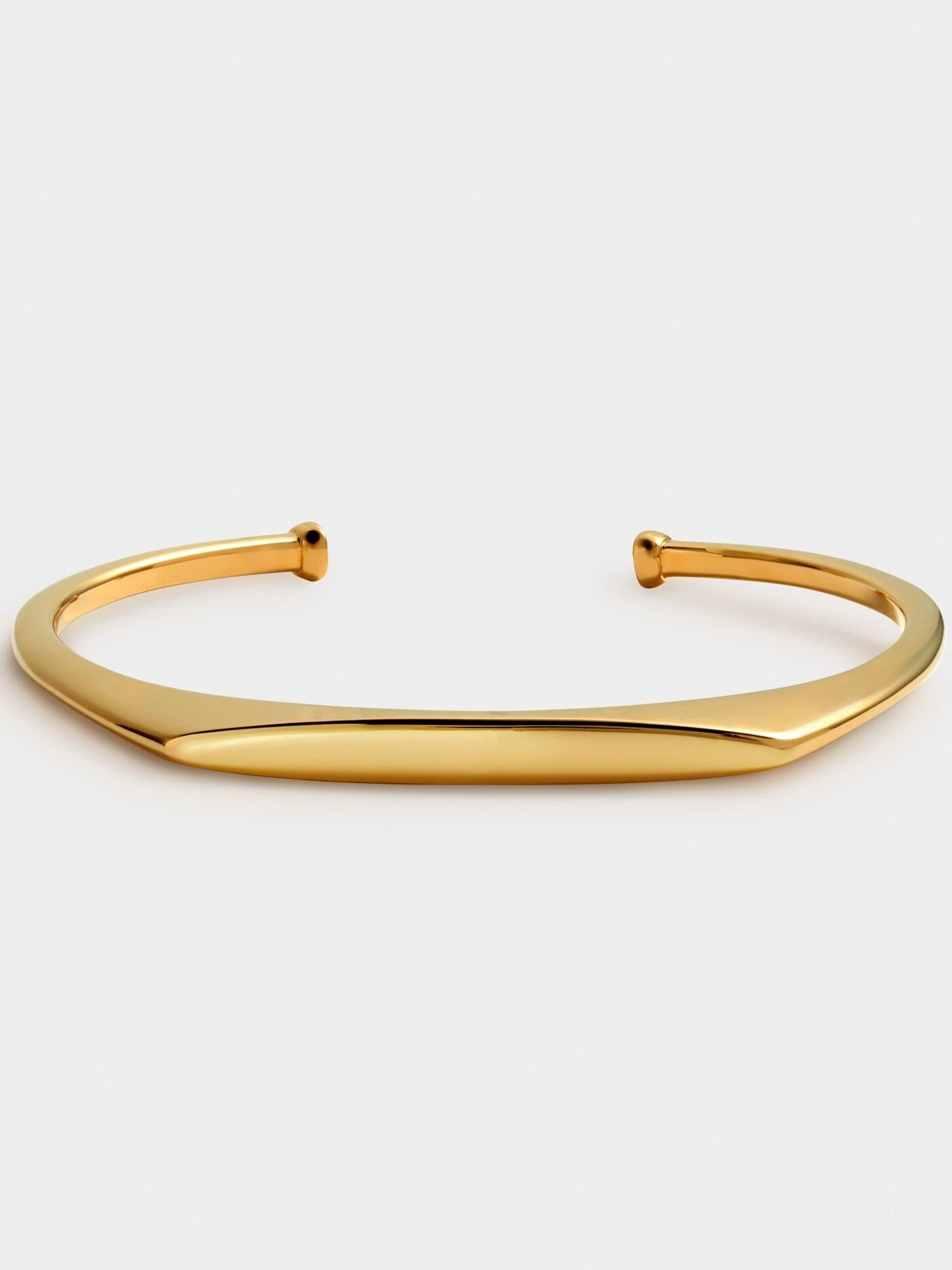 Signet Bangle Bracelet {Gold}