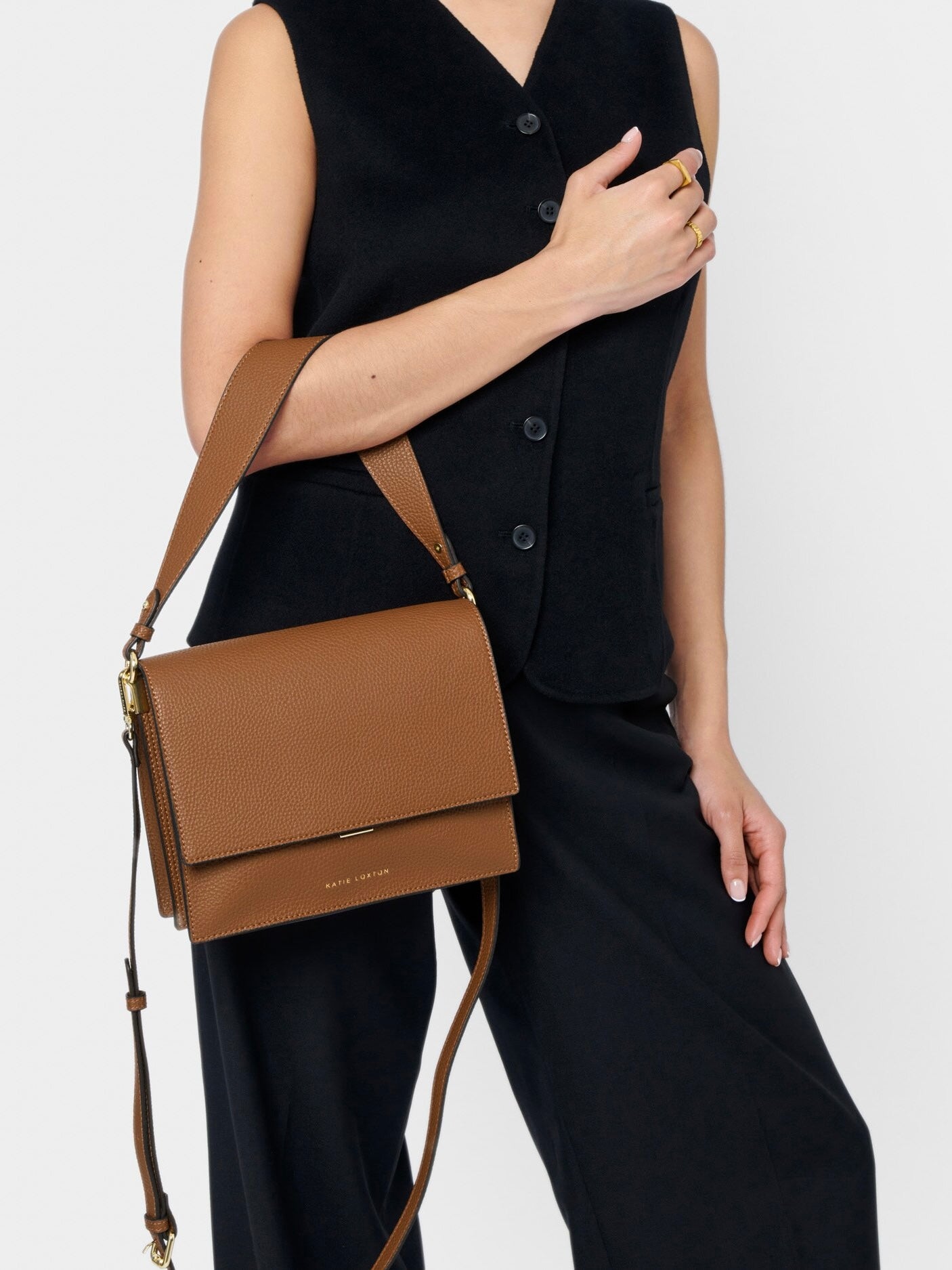 Orla Divided Crossbody Bag {Cognac}