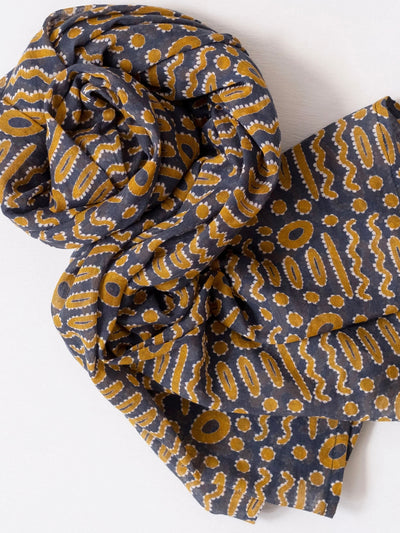 Block Stripes Scarf {Navy}